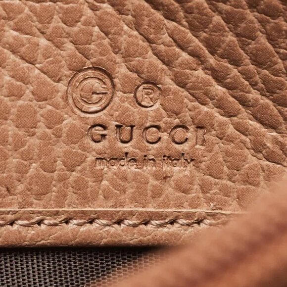 Gucci Interlocking GG Camelia Soft Leather Wallet Marmont Light Beige Italy NEW - Picture 9 of 13